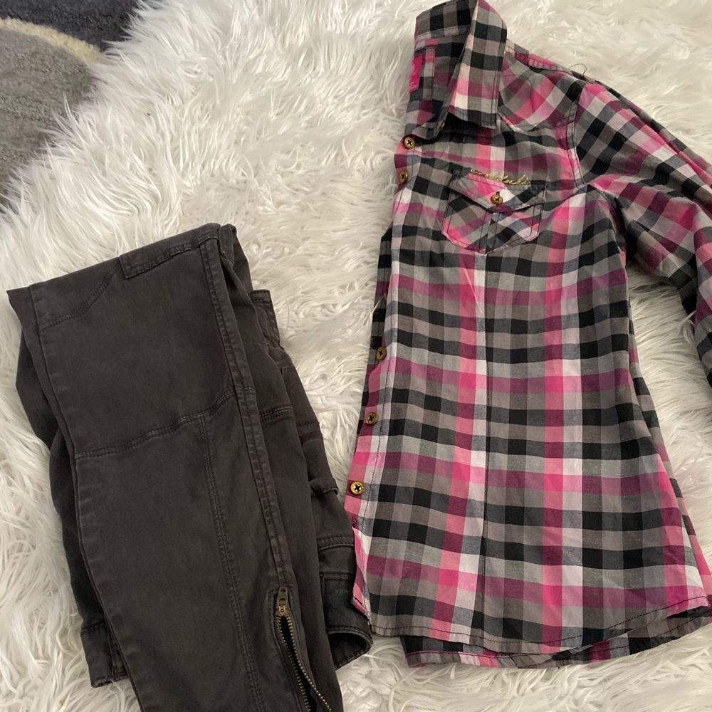 Plaid Shirt and Pant!!